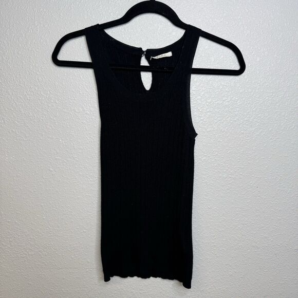 Chloe Ladies Black Fitted Tank Top Cashmere Stretch Small - Picture 1 of 7